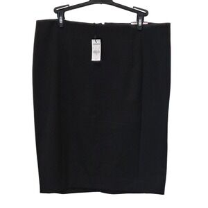 Express Black High Rise Pencil Skirt Stretch Machine Washable Size 14